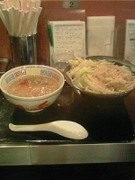 「ガッツリつけ麺（\750）大蒜チョイ」@らあめん花月嵐 蒲田西口店の写真