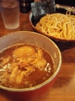 「つけめん（並盛り220g）+味玉 【750円+100円】」@蝉時雨の写真