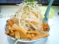 「ラーメン+モヤシ+メンマ（￥600+￥50+￥50）+にんにく」@勝新亀ふじの写真