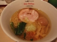 「黄金の塩味玉らぁ麺+チャーシューと九条ネギのご飯」@黄金の塩らぁ麺 due Italian ラーメンスクエア店の写真