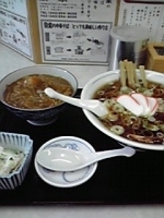 「ラーメン並盛り+ミニカレー丼セット」@中華そば栄家の写真