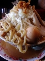 「風神チャーシュー麺（中盛サービス）+半熟玉子 ヤサイニンニク 8」@らーめん馬鹿 神屋（GOD-YA）の写真