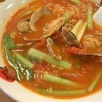 「太陽のボンゴレ麺」@太陽のトマト麺 豊洲店の写真