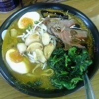 「GC（7月限定ガーリックポタージュカレーラーメン）+とろ〜り味玉」@千葉拉麺倶楽部 拉通（ra2）の写真