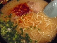 「ラーメン（650円）+替え玉半麺（100円）」@一蘭 博多店の写真