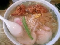 「塩トリ唐揚げラーメン￥850 チャーシュー増し（値段失念・・・）」@峯蔵の写真