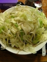 「野菜ラーメン大盛（2玉、ヤサイWニンニク）」@ラーメンあやの写真