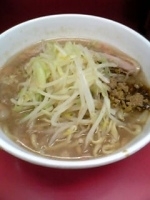「ラーメン（麺少な目の少な目+ニンニク少々:650円）+和ッ!カレ」@ラーメン二郎 相模大野店の写真
