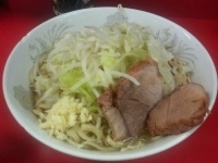 「小汁なし 豚ニンニク （600円+100円）」@ラーメン二郎 環七一之江店の写真