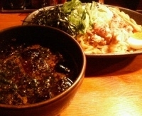 「夏季限定:冷やしつけ麺750円（ぱどクーポンにて100円引き）」@らーめん やぶ家の写真