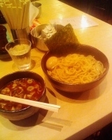 「つけ麺中盛り少なめ」@BASSO ドリルマンの写真