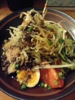 「黒冷やし中華+焼豚めし」@らーめん幸龍の写真