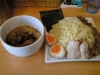 「特製つけそば（平打ち麺） + 大盛り / 900+70円」@和風汁そば じゃんずの写真