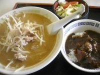 「みそら〜めんとミニカレー丼850円」@中華料理 山久 亀有店の写真