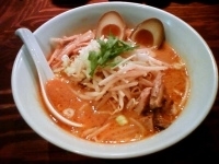 「海老茶色の味玉みそ[880円]」@らーめん一会の写真