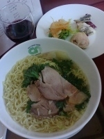 「ソルトヌードル L 850円 + 後からブランチセット 200円」@銀座City Noodle 塩らー麺 本丸亭の写真