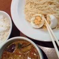 「カレーつけめん（7/18〜8/31限定）（ライス付）」@ひごもんず 品川店の写真