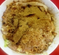 「まぜそば（大）+大豚+魚粉+（無料トッピング→課長以外）」@ジャンクガレッジ 東大宮店の写真