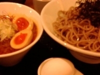 「つけ蕎麦（鶏肉 こってり）800円+味玉（クーポン）」@つけ蕎麦 安土 高田馬場本店の写真