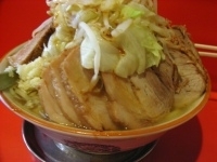 「大豚ダブル（ニンニク、ヤサイ）」@ラーメン二郎 仙川店の写真