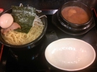 「カレーつけ麺（味玉トッピング）」@石鍋つけ麺 あつあつ 新小岩店の写真