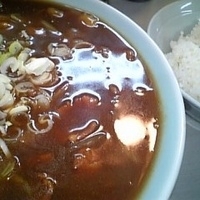 「カレーラーメン 650円+半ライス 110円」@内味喜の写真