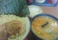 「カレーつけ麺(2辛)+ひとくちライス」@らーめん マルダイの写真