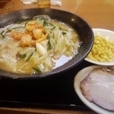 野菜キムチ味噌ラーメン@コーン@チャーシュー