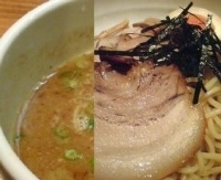 「豚骨節つけ麺（弐号麺）+炙りチャーシュー \850」@一合舎 前橋店の写真