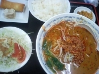 「四川タンタン麺セット（800円）」@中国飯店 真味の写真