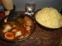 「味玉チャーシューつけめん（大盛券×3）+ワンタン」@らーめん 瞠 恵比寿店の写真