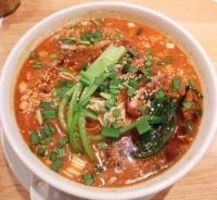 「排骨担担麺（1000円）+ライス（50円）」@東京担担麺本舗 ゴマ屋の写真