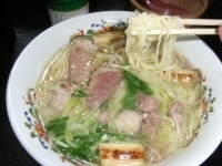 「合鴨ラーメン（塩）、大盛り」@中華そば 勇次の写真