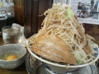 「汁なし大黒麺（生卵・大盛・野菜マシ）」@本家大黒屋本舗 平井店の写真