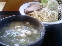 「塩チーズつけ麺 あつもり（750円）」@中華そば 春風の写真