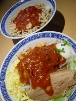 「渡り蟹の濃厚まぜそば 大盛 750円」@本家大黒屋本舗 平井店の写真