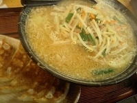 「味噌ラーメン+餃子（690円+290円）」@みそのめん王 若柴店の写真