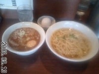 「特製あつもり+生玉子 1050円」@つけめんTETSU 千駄木本店の写真