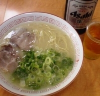 「らーめん+ビール」@長浜ナンバーワン 祇園店の写真