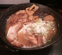 「濃厚狼煙らーめん+半肉増し」@狼煙 〜NOROSHI〜の写真