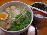 「鶏そば850円明太子ごはん300円」@博多まるきんラーメン 金町店の写真