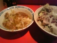 「豚卵入りざるラーメン（野菜）」@ラーメン二郎 府中店の写真