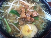 「タンツーメンセット（餃子3個、アイスコーヒー）700円」@リーチンの写真