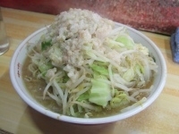 「小ラーメン/野菜/にんにくダブル/あぶら多め」@ラーメン二郎 品川店の写真