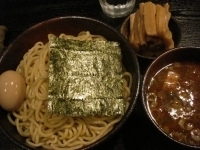 「つけそば中盛+メンマ+味玉（クーポン）」@BASSO ドリルマンの写真