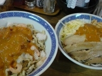 「渡り蟹の濃厚まぜそば（大盛り） 750円」@本家大黒屋本舗 平井店の写真