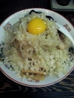 「油めん（野菜玉ねぎマシ）」@らーめん るどるふの写真