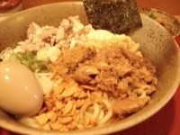 「ぽんずまぜそば+味玉+豚スジ」@食処 渓の写真