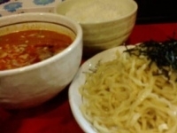 「坦々つけ麺750円+切り落としチャーシュー50円+小ライス100」@桃天花の写真