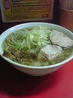 「少ラーメン固め（ニンニク少し）」@ラーメン二郎 上野毛店の写真